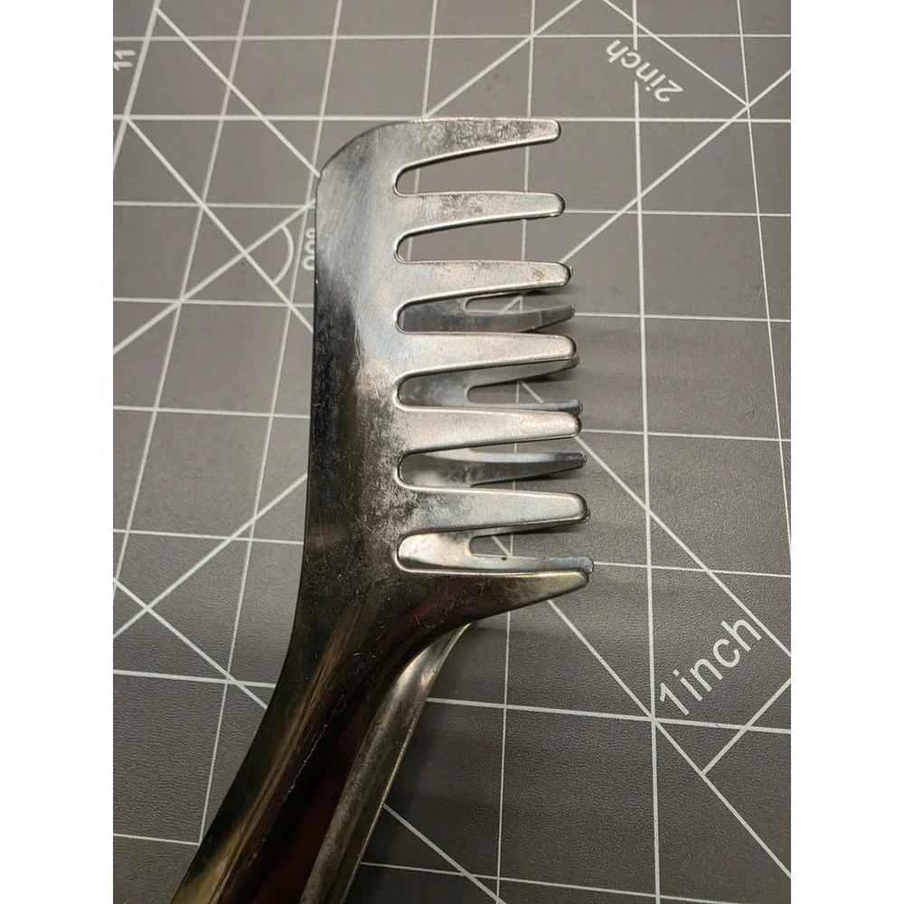 Ideale Vintage Stainless Steel Pasta Tongs Claw Spaghetti Server 8 Inch